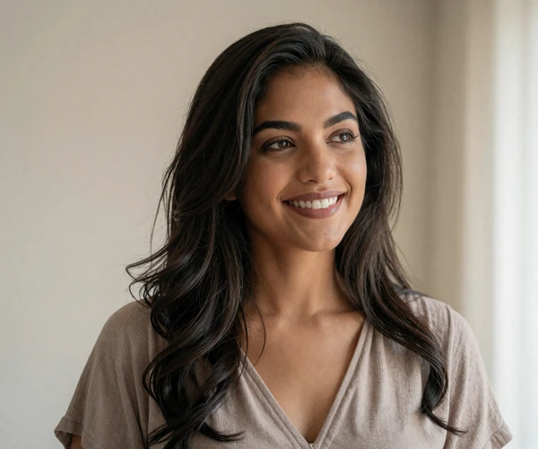 Beautiful Latin woman with a warm, welcoming smile representing the authentic connections possible through international dating